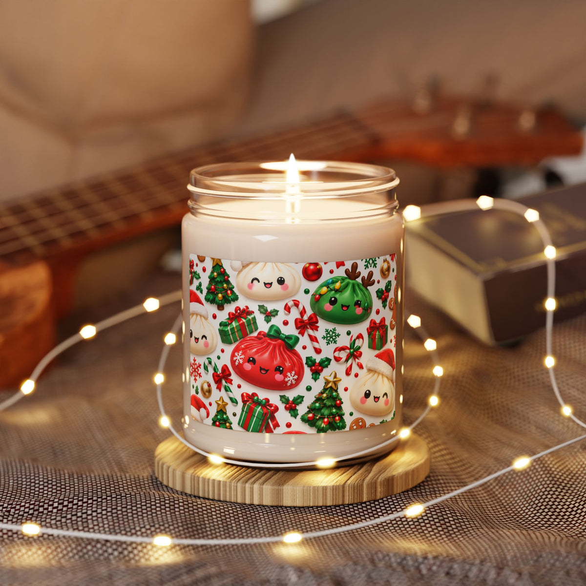Christmas Kawaii Dumpling Scented Soy Candle — 9oz Holiday Gift